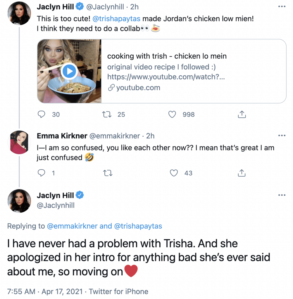 Trisha Paytas Apologises To Jaclyn Hill After Publicly Dragging