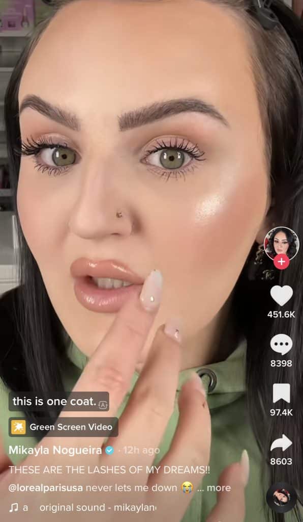 Mikayla Nogueira Accused Of Wearing Fake Eyelashes In Sponsored TikTok For  L'Oréal Mascara – Centennial World: Internet Culture, Creators & News