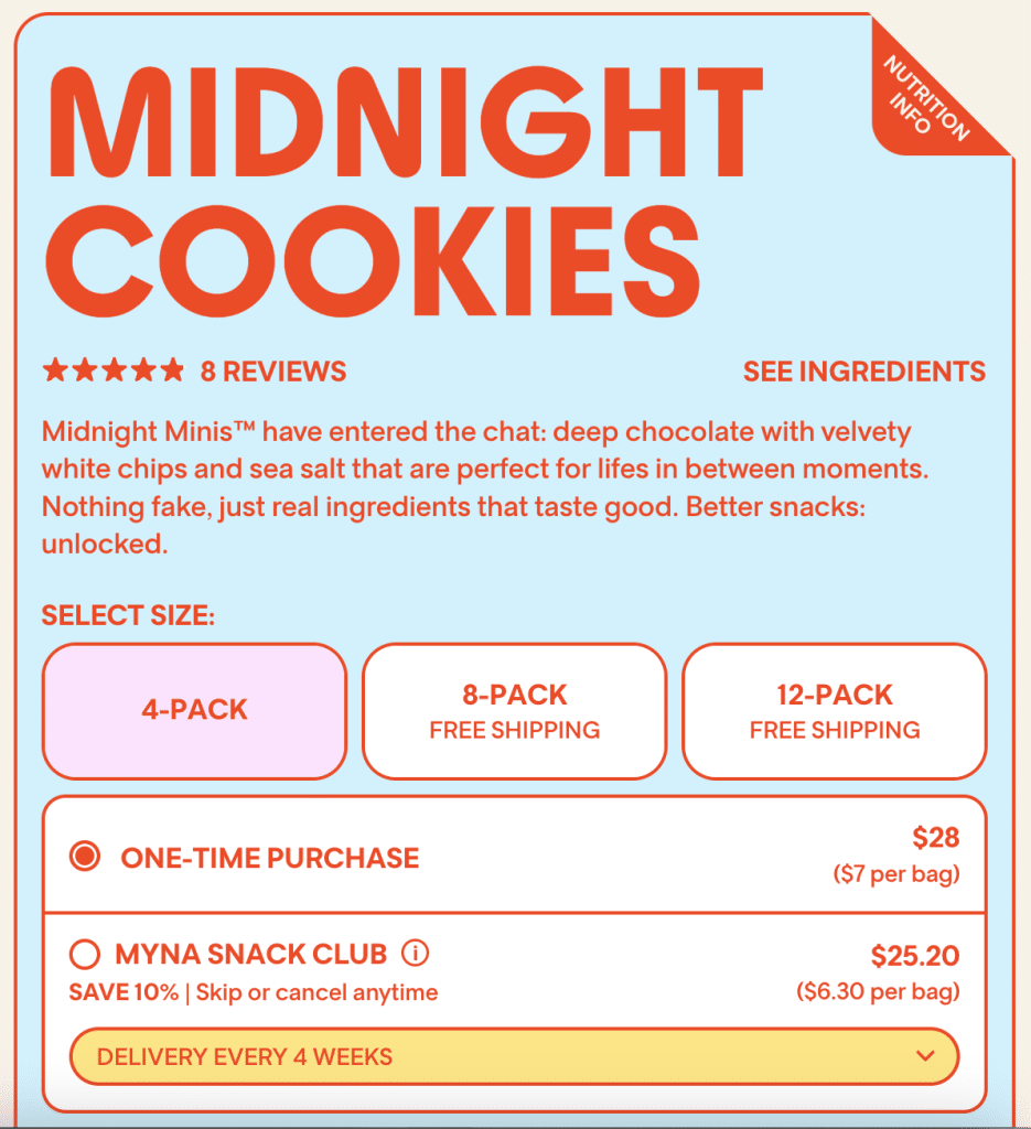 myna cookies price